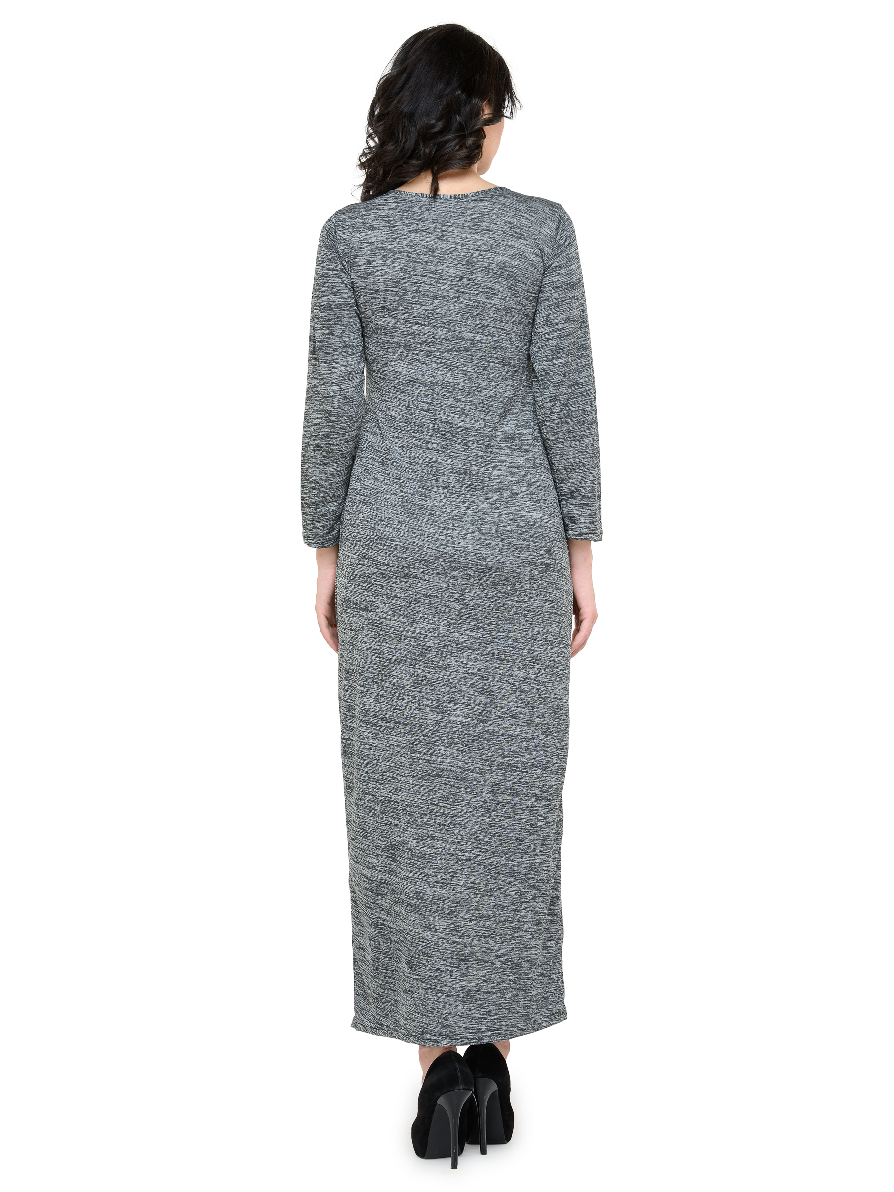 JAW DROPPING GREY MAXI WITH FRONT SLIT